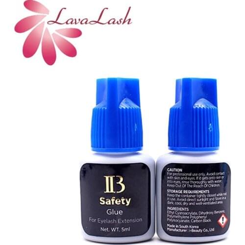 2 Bottles IB Ibeauty Satety Glue Black No Stimulation For Eyelash Extension Glue Blue Cap 5ml Korea Long Lasting Adhesive