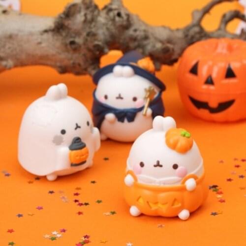 5cm Blind Box Toys MOLANG Halloween Series Blind Box Guess Bag Blind Bag Toys Anime Figures Cute Model Doll Desktop Ornaments