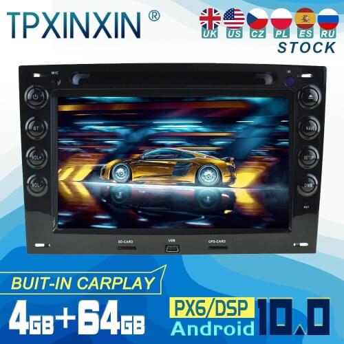 For Renault Meganei 2003-2009 Android 10 Carplay Radio Player Car GPS Navigation Head Unit Car Stereo CD DVD WIFI DSP BT