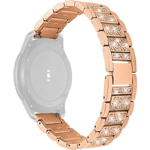 Women Diamond strap For Samsung Galaxy Watch Acive 46mm/42mm Gear S3/S2 frontier/Classic huawei gt watch band 20mm 22mm bracelet