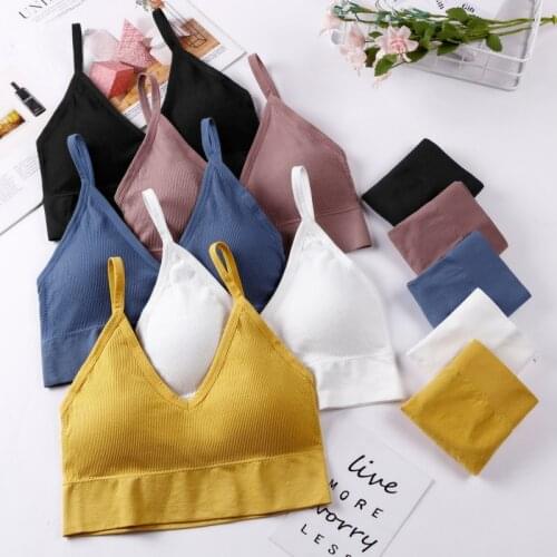 Women Push Up Sports Bra Set Sexy Seamless Active Bra Thong Lingerie Set Fitness Crop Top Underwear