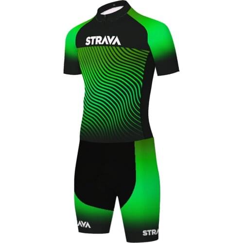 Strava One Piece Skinsuit Maillot Cycliste Jersey Bretelle Homem Fietskleding Heren Roupa Ciclismo Masculino Cycling Equipment