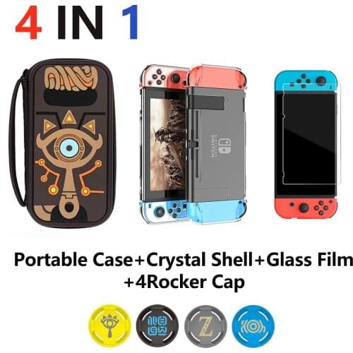 4 in 1 for Nintend Switch Carrying Case Accessories Storage Bag Protection Hard EVA Travel Case for NS+ JoyCon Controller Stick