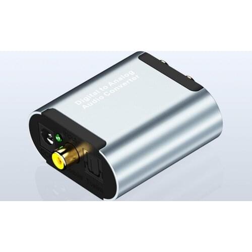Digital to Analog Audio Converter Optical Fiber Toslink Coaxial Signal to RCA R/L Audio Decoder SPDIF Stereo ATV DAC Amplifier