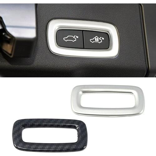 For Volvo XC60 2018-2020 Rear Trunk Tail Door Switch Button Cover Trim ABS Car Interior Accessories Decoration Trim