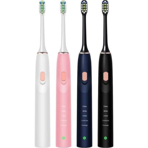 4Set/Lot USB Charging Electric Toothbrush Intelligent Household Soft Bristle Automatic Ultrasonic Vibration Toothbrush HA2007