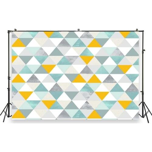 HUAYI Photo Background Newborns Boys Triangle Pattern Photography Backdrops Custom Studio Photobooth Backdrop Props XT-6787