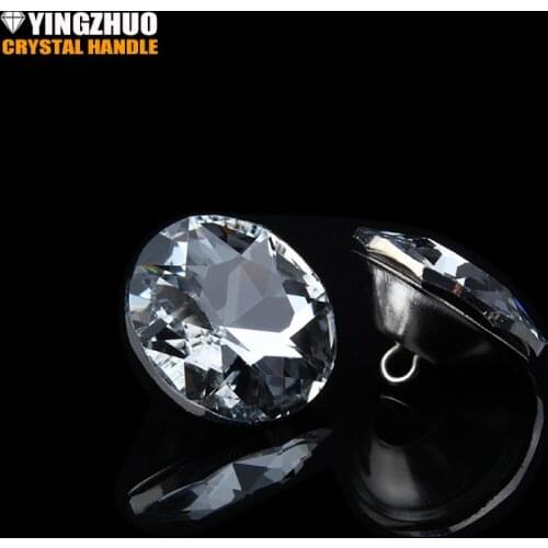 Knob Hot Sale K9 20/25/30mm Crystal Sofa Soft Button Rhinestones Buttons 50pcs/lot Package Buckle Decorative Glass Wholesale