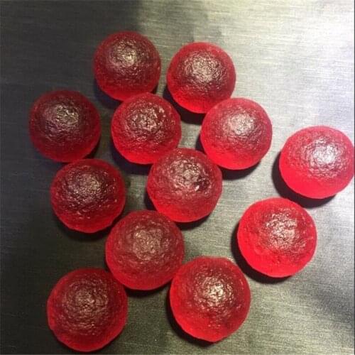 Red gem Czech glass on the impact of the moldovan meteorite