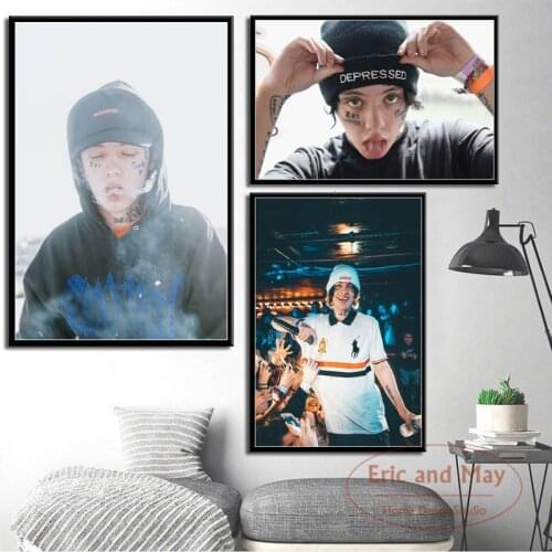 Lil Xan Rap Hip Hop Music Star Singer Art Painting Vintage Canvas Poster Wall Home Decor