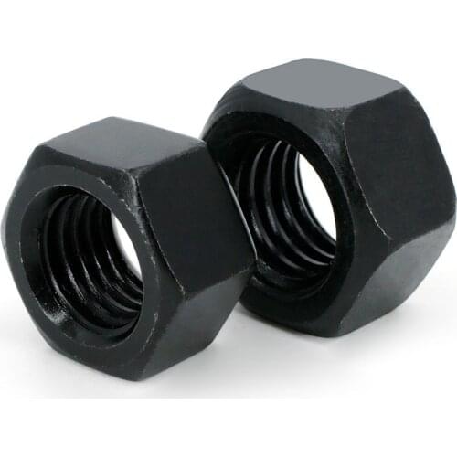 M6-M48 Black Color Carbon Steel Hex Nuts Grade 8.8 DIN 934 Metric Big Hex Nut M48 M45 M42 M39 M36 M33 M30 M27 M24 M22 M20 M18 M1