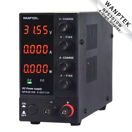 Power supply Mini wanptek NPS3010W DC power supply 4-digit display Adjustable 0-30V 0-10A Laboratory Power Supply For Phone PC