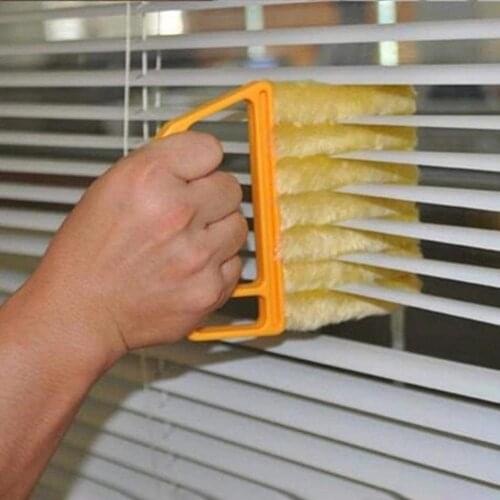 Reusable Microfiber Window Cleaning Brush Air Conditioner Duster Cleaner Tools Window Shutter Blinds Cleaning Brush With Handle