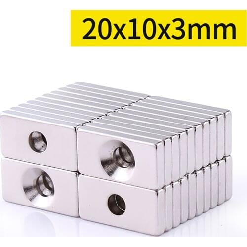 Rectangle With Hole Neodymium Magnet 20x10x3mm to 50x30x10mm Strong Square Magnet Powerful Rare Earth Magnetic Magnet