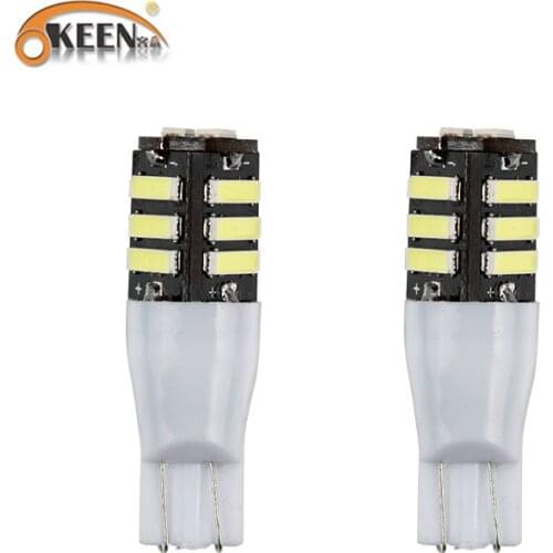 OKEEN High Lumen DC 12V Led Parking Light Flash Strobe T10 Led Bulbs 7020 11SMD White Blue Red Color Lights For Car Interior Use