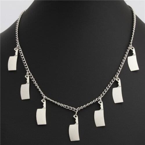 Punk Hip Hop Cleaver Knife Choker Horror Creepy Jewelry Gothic Style Party Jewelry Women Unisex Gifts