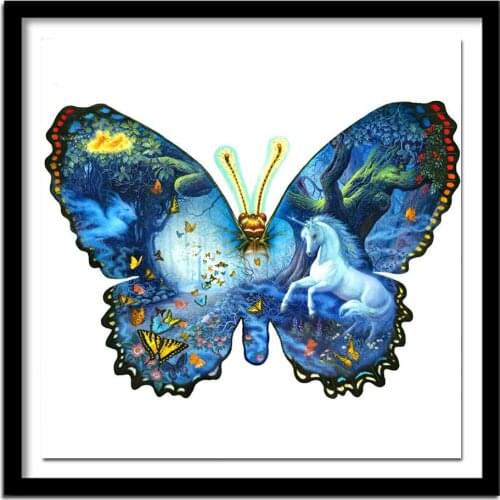 Full Square/Round Drill 5D DIY Diamond Painting "Butterfly & Unicorn" 3D Embroidery Cross Stitch Decor Gift A00713