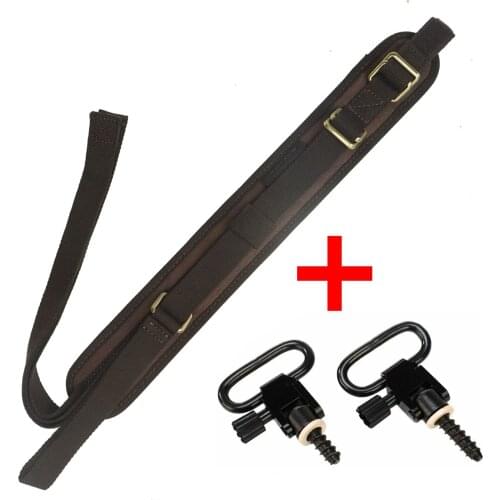 Hunting Rifle Gun Sling Waxed Canvas Shotgun Strap Belt Adjustable Shoulder Pad Gun Accessories for Shooting