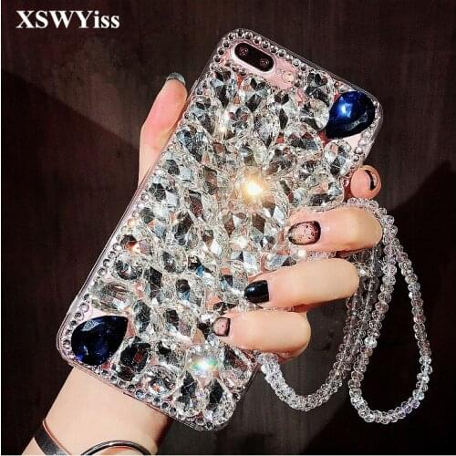 For Iphone 6 7 8 Plus Luxury 3D Bling Rhinestone Diamond Case Cover For iphone 12 mini 11 Pro MAX XR Xs Max soft Back cover