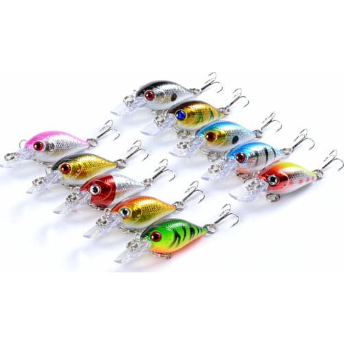 10 Color Rock Little Fat 5.2cm/4.4g minnow New model fishing lures hard bait quality wobblers