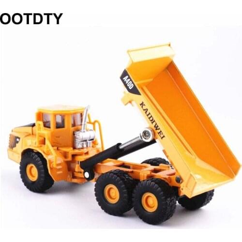 Alloy 1:87 Scale Dump Truck Diecast Construction Vehicle Cars Lorry Toys Model