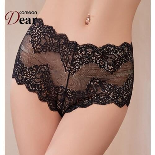 Comeondear Sexy Underwear Fantastic Knickers High Waist Lace Lingerie G-String Panties Thong Briefs Knickers Plus Size PA5144