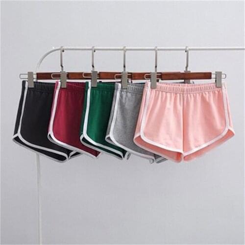 Shorts Women Summer 2021 New Candy Color Skinny Shorts Student Girls Casual Lady Elastic Waist Beach Jogging Short Pants