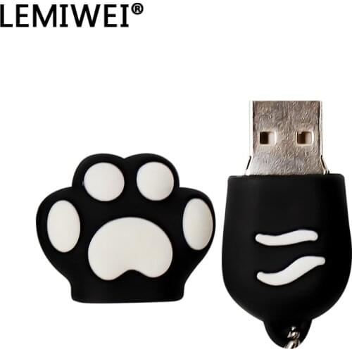 Silicone Memory Stick 64GB 32GB 16GB 8GB Creative Gift Cute Colorful Cats Paw Cat Claw Flash Drive U Stick Mini Pendrive For PC
