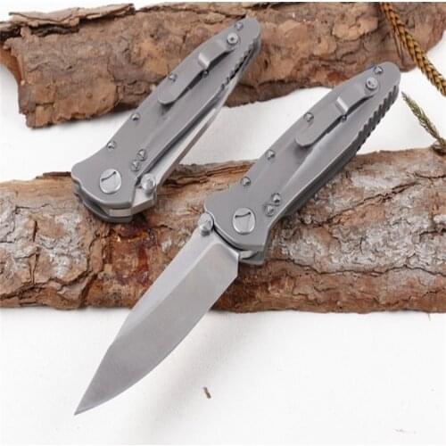 High End Folding Knife For Delta Force D2 Blade Handle All TC4 Titanium Alloy Outdoor Survival Hunting Camping High Quality Tool