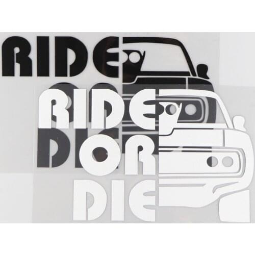 19.7CM*12.1CM Ride Or DIe Funny Car Styling Window Stickers Vinyl Car Decorative Accessories