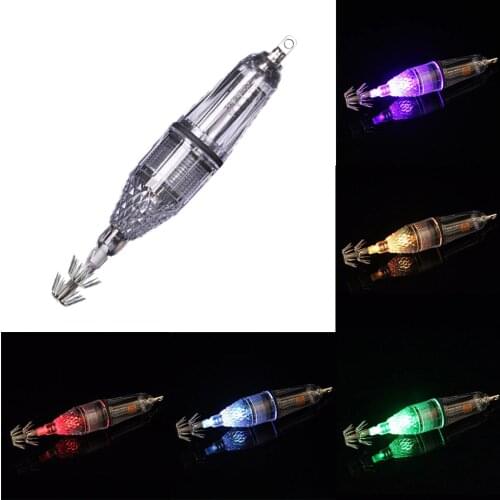 12cm LED Underwater Fishing Light Squid Lamp Bait Lures Deep Drop Waterproof Artificial Octopus Lamp Attracting Fishing Tackles