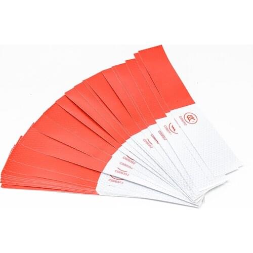 30x5cm Crystal Lattice Red White Reflection Strip Strength Warning Reflective Sticker for Truck Car Traffic Safe Distance