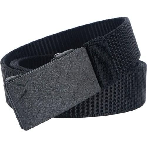 Trend Men belt Quality Solid Color Nylon Automatic Buckle belts Youth Men Casual Business Pants Wild belts Luxury belt