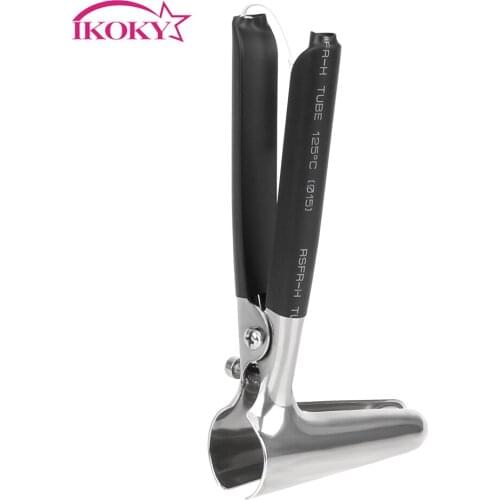 IKOKY Vaginal Dilator SM Series Anal Expander Stainless Steel Medical Themed Toys Sex Toys for Women Electric Shock Adults Games