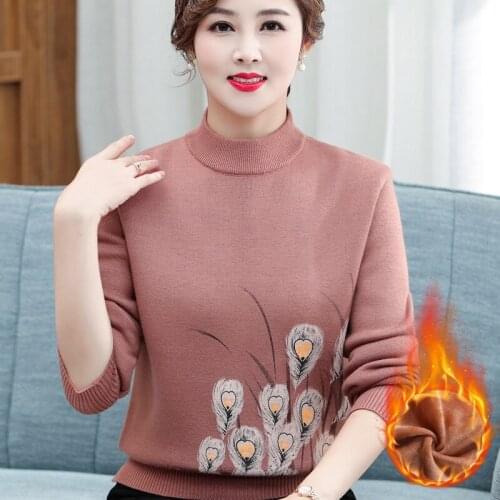 Women Warm Plus Velvet Knitted Turtleneck Sweater 2020 Autumn Winter Casual O-neck Jumper Fashion Femme Elasticity Pullovers