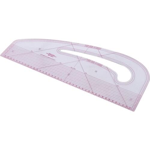 1pc Drawing tailors Ruler Transparent Plastic Practical Design Multifunctional Tailor Sewing Tool Accessories