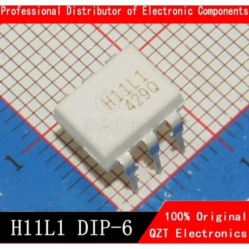 10pcs/lot H11L1 DIP-6 SMD-6 H11L1M Schmitt trigger output at a high speed new and original IC