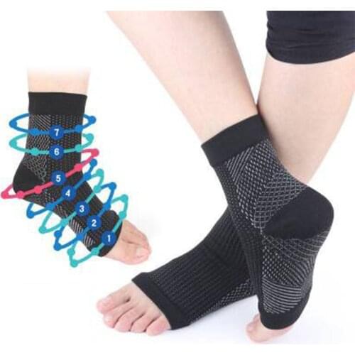 2pcs Anti fatigue compression foot sleeve Ankle Support Running Cycle Basketball Sports Socks Outdoor Men Ankle Brace Sock