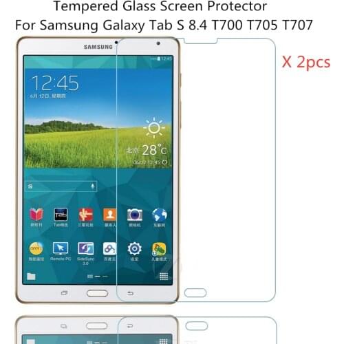 2pcs Premium Tempered Glass Screen Protector For Samsung Galaxy Tab S 8.4 T700 T705 T707 Tablet Anti-shatter Protective Film