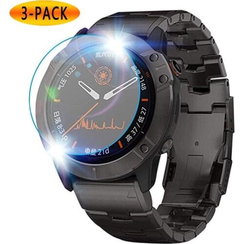 3-PACK Protective For Fenix6 pro / x6 2019 sapphire Ultra Clear Tempered Glass film Guard Premium Screen Protector Watch Film