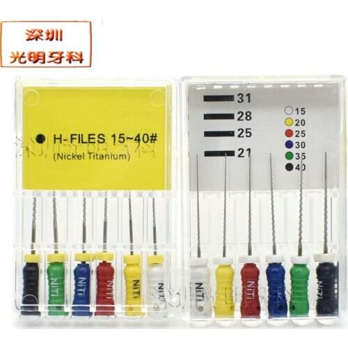 10 Packs Dental H-files 25mm Endodontic Hand Use Niti Endo Root Canal Files