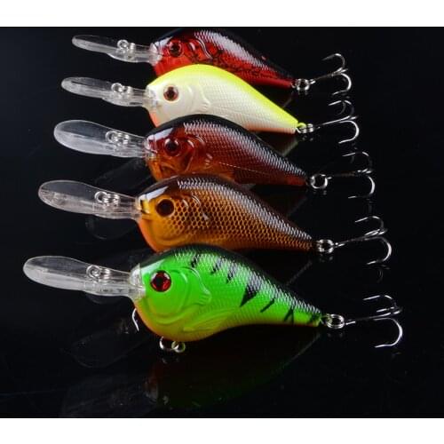5pcs Crank Fishing Lure Artificial Hard Baits 9.5cm/10.8g Crankbait Jerkbait Wobbler Fishing Tackle Good Treble Hooks Tackle