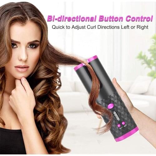 Automatic Hair Curler Auto Ceramic Curly Rotating Curling Wave Styling Tool Wireless Curling Iron Hair Waver Wand USB Cordless