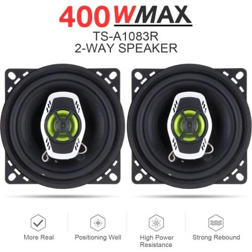 2pcs 4 Inch 10cm 400W 2 Way Car Coaxial Speaker Auto Audio Music Stereo Full Range Frequency Hifi Speakers Lound Speaker