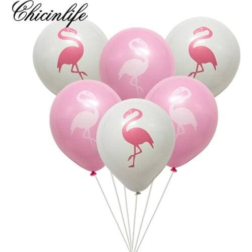 Chicinlife 10Pcs Flamingo Party Balloon Birthday Kids Party Decorations Baby Shower Flamingo Summer Party Balloon Supplies