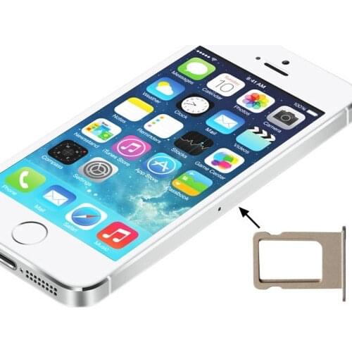 Sim card holder for Iphone 5S Golden Slot ladder cart tray replacement