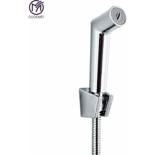 ABS Chrome Bathroom Accessories Wall Mounted Hand Hold Toilet Bidet Sprayer Faucet Shower Head