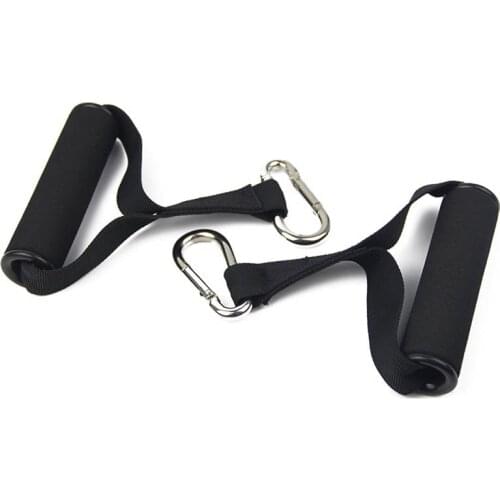 1 pair Fitness Resistance Bands Tubes Handles Natural Latex Band Accessories For Stretch Exercise Band Training Black Gym Power