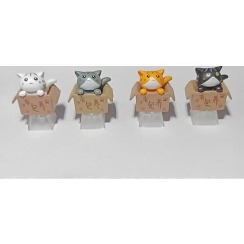 H05B ABS Custom Cartoon Anime Cat Keycap Bottom Backlit Keycaps Gift for cherry MX Mechanical Keyboard Key
