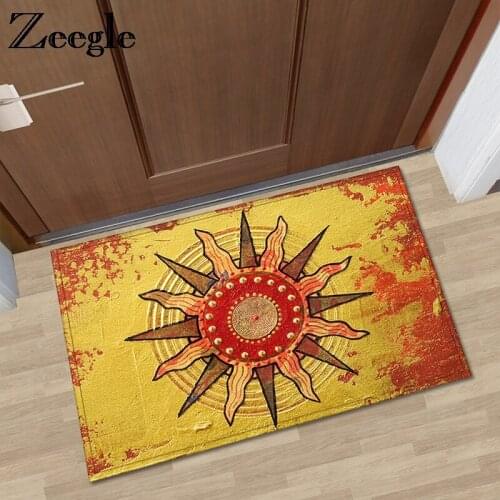 Zeegle Indian Doormat Outdoor Rugs Home Floor Mat Anti-slip Mats For Bathroom Kids Bedroom Carpet Bedside Rugs Kitchen Mats